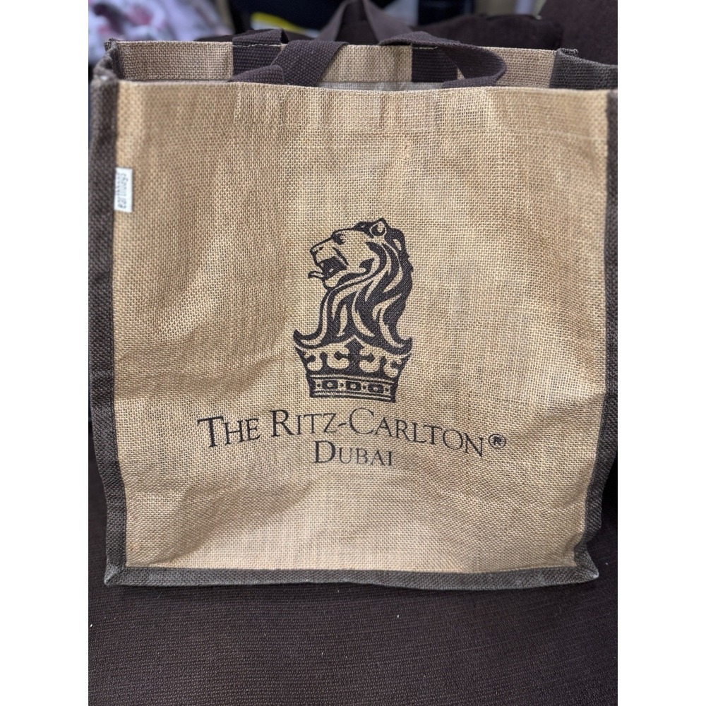 The Ritz-Carlton Dubai Brown/Beige Tote. 16"x 16"x 7.5" Collectible Bag Luxury